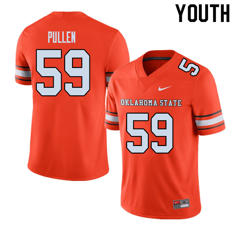 Youth #59 Trent Pullen Oklahoma State Cowboys College Football Jerseys Sale-Alternate